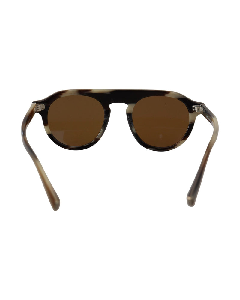 Dolce & Gabbana Brown Tortoise Oval Full Rim Sunglasses Glam Steals