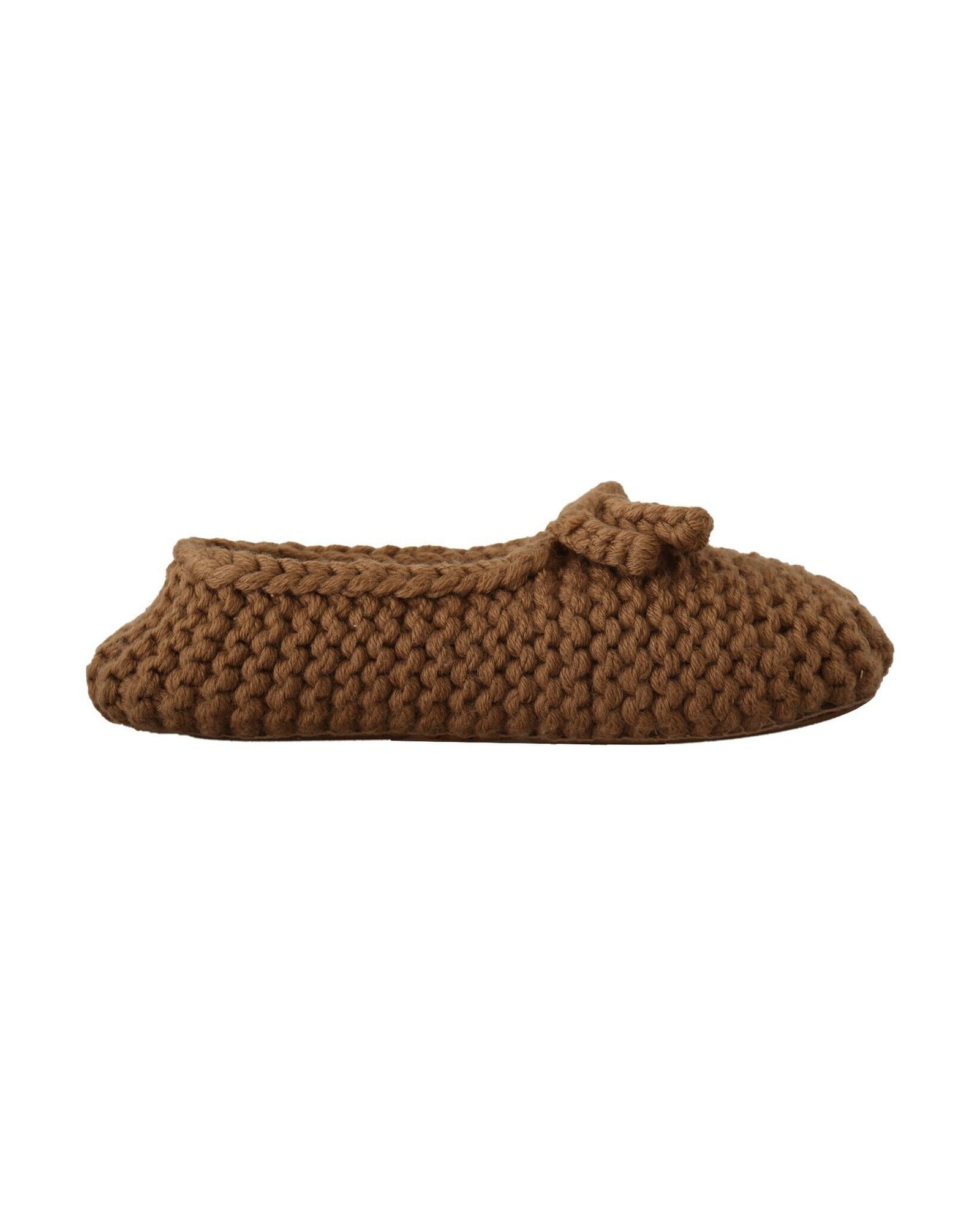 Dolce & Gabbana Brown Wool Elegant Knit Ballerina Flats
