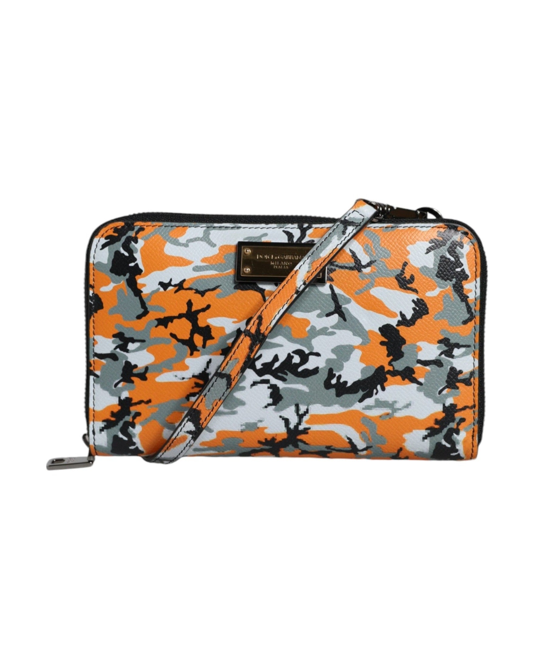 Dolce & Gabbana Camouflage Leather Purse Cross Body Multicolor Bag Glam Steals