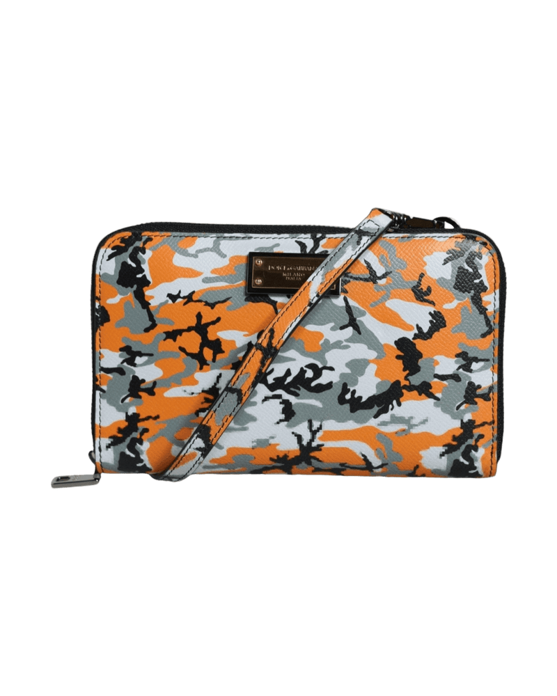 Dolce & Multicolor Gabbana Camouflage Leather Purse Cross Body Bag Glam Steals