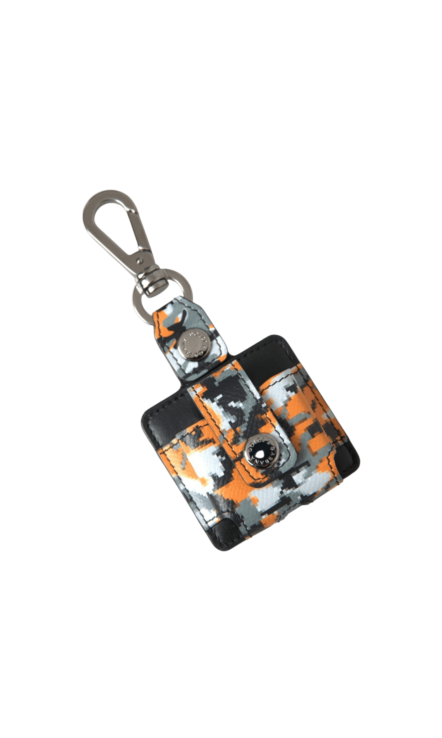 Dolce & Gabbana Camouflage Print Leather Logo Metal Airpods Multicolor Case Glam Steals