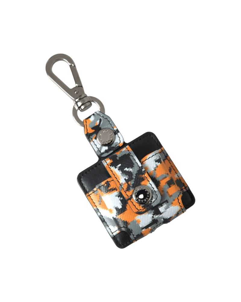 Dolce & Multicolor Gabbana Camouflage Print Leather Logo Metal Airpods Case Glam Steals