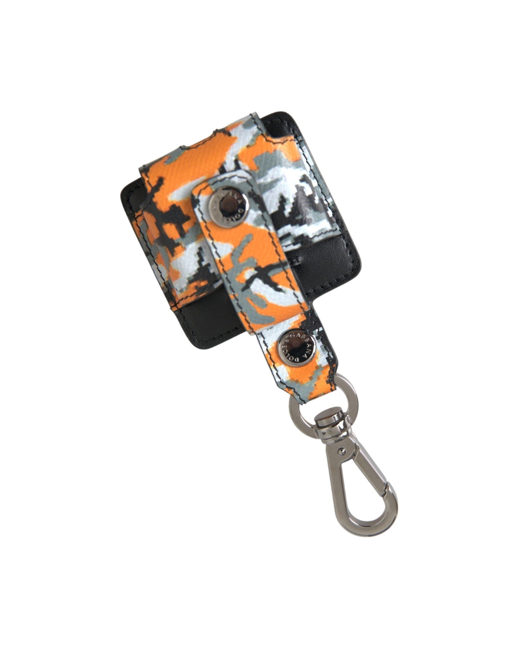 Dolce & Gabbana Camouflage Print Leather Metal Airpods Multicolor Case Glam Steals