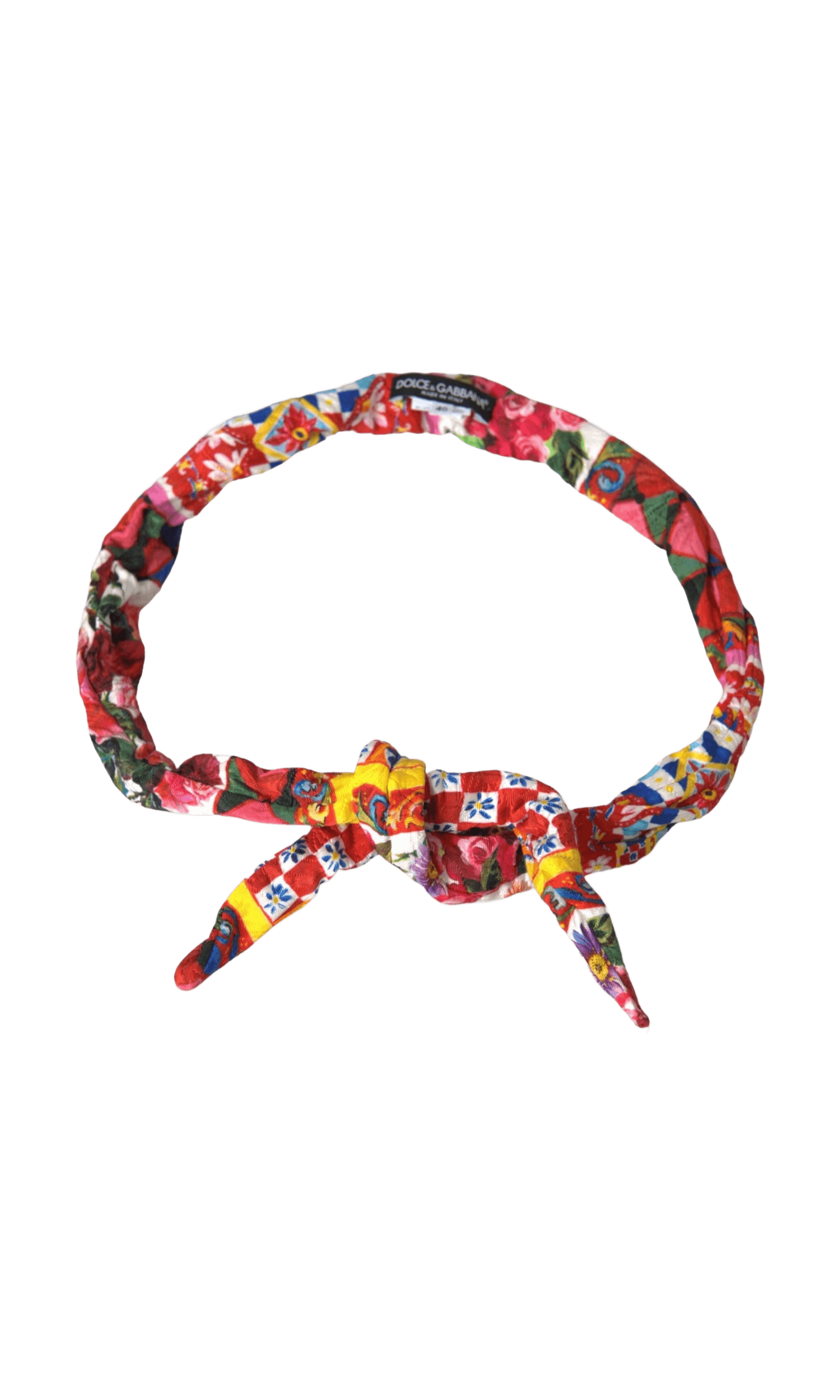 Dolce & Gabbana Carretto Print Waist Multicolor Belt Glam Steals