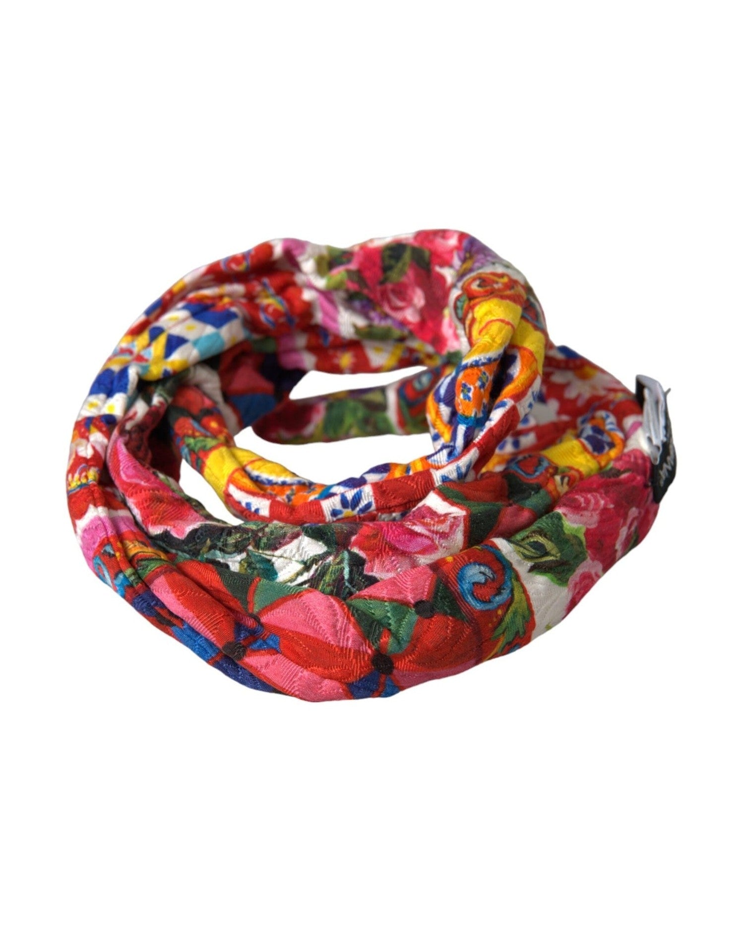 Dolce & Gabbana Carretto Print Waist Multicolor Belt Glam Steals
