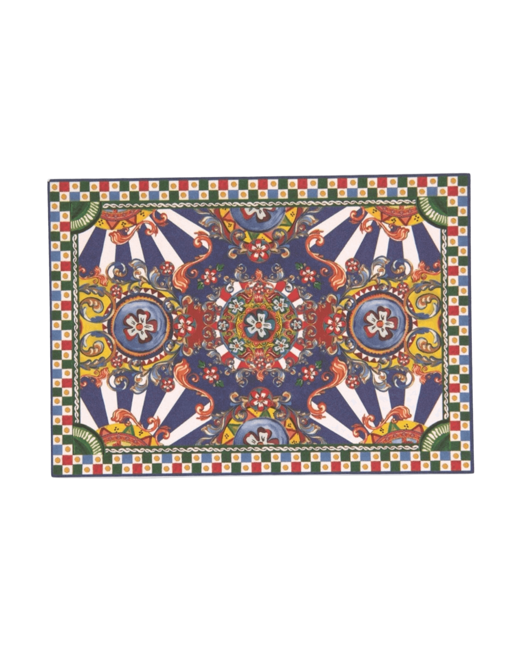 Dolce & Gabbana Carretto Siciliano Envelope Post Card Multicolor Holder Glam Steals