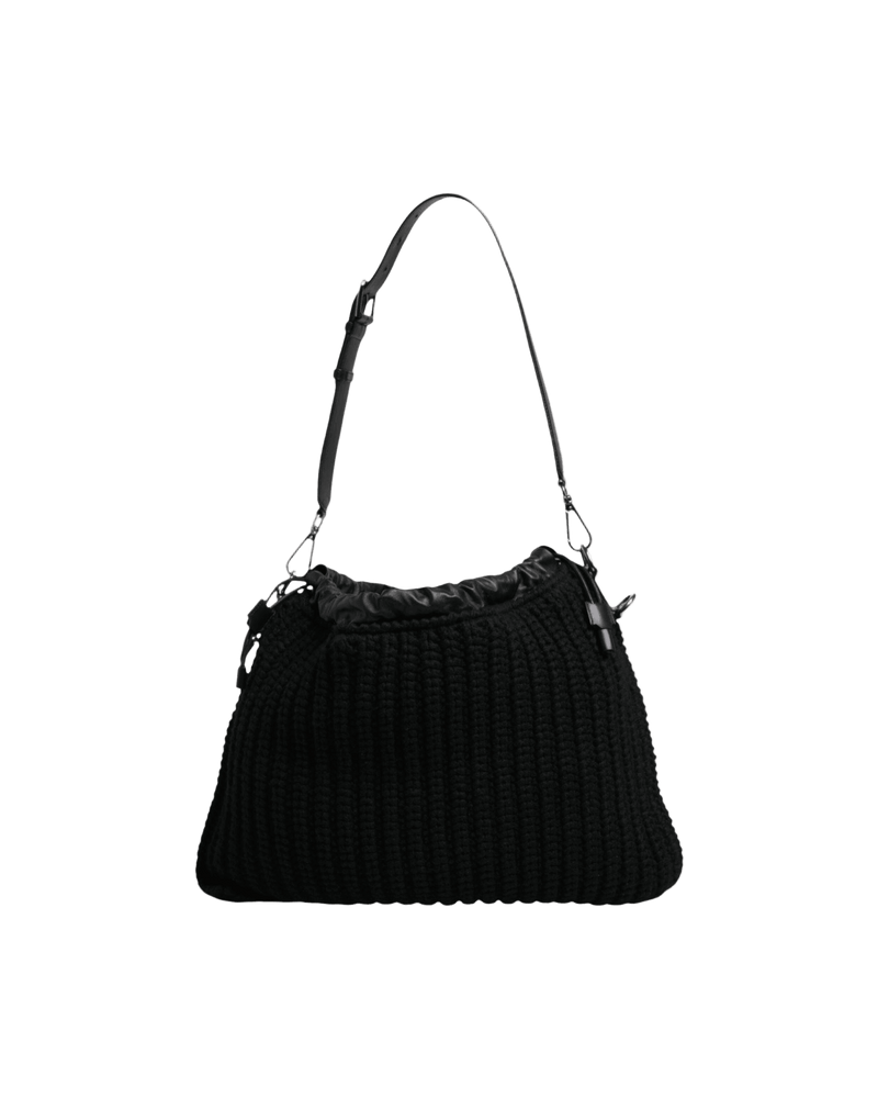 Dolce & Black Gabbana Cashmere Knitted Leather Shoulder Bag Glam Steals