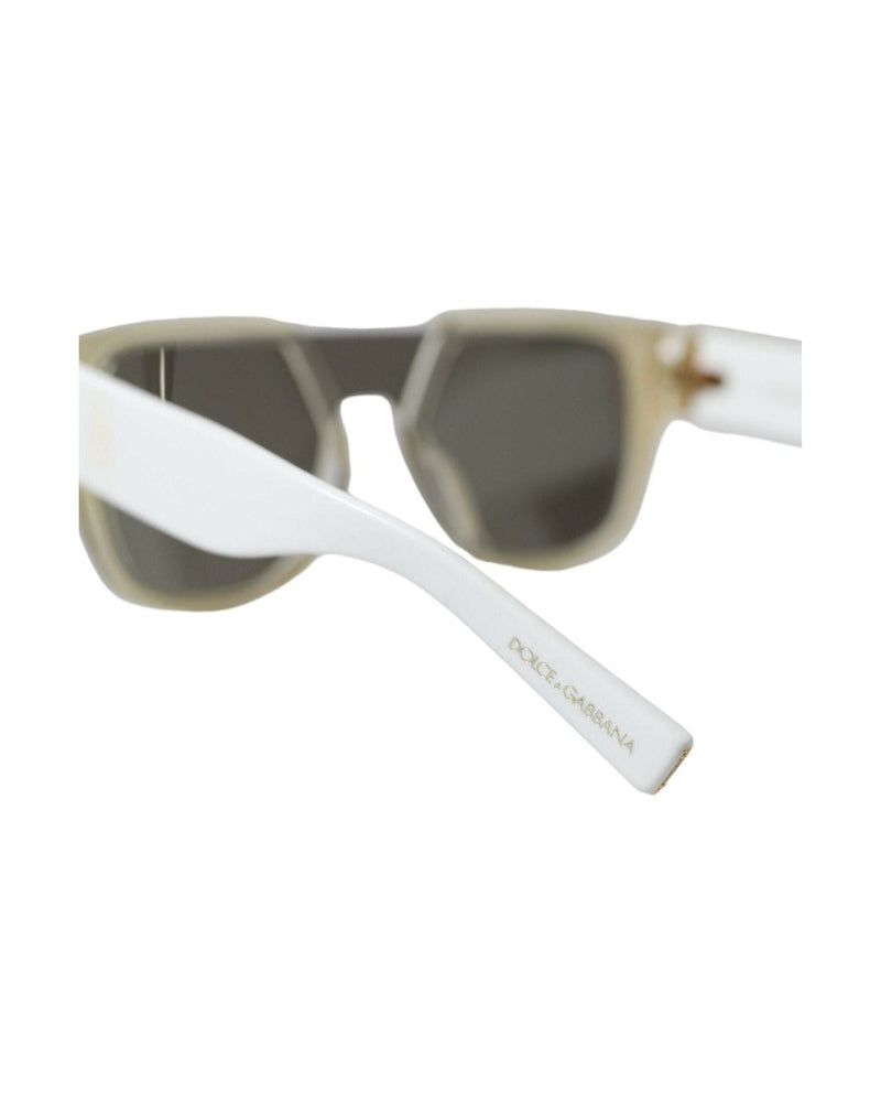 Dolce & Gabbana Chic Acetate Designer White Sunglasses Sunglasses