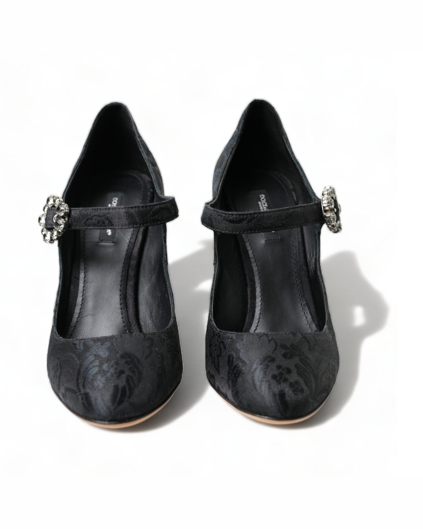 Dolce & Gabbana Chic Brocade Mary Janes Black Pumps Glam Steals