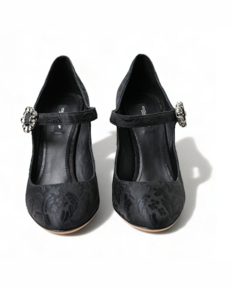 Dolce & Gabbana Chic Brocade Mary Janes Black Pumps Glam Steals