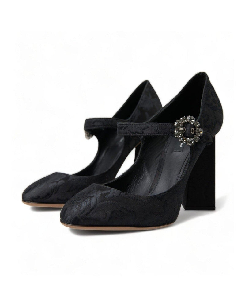 Dolce & Gabbana Chic Brocade Mary Janes Black Pumps Glam Steals