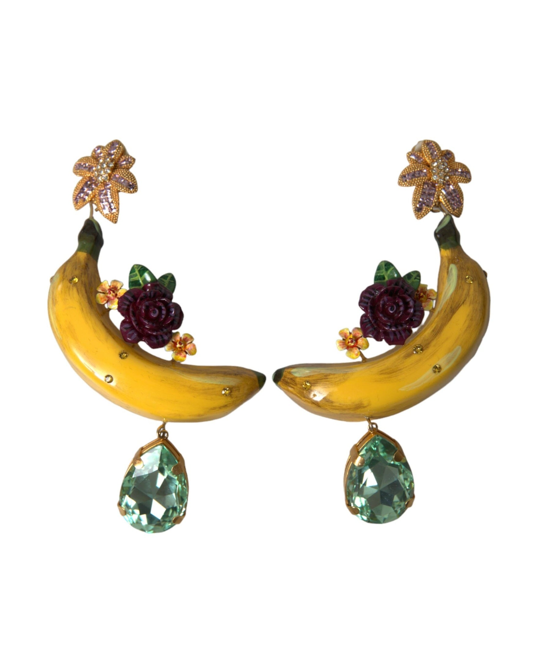 Dolce & Gabbana Chic Clip-On Banana Dangle Earrings Glam Steals
