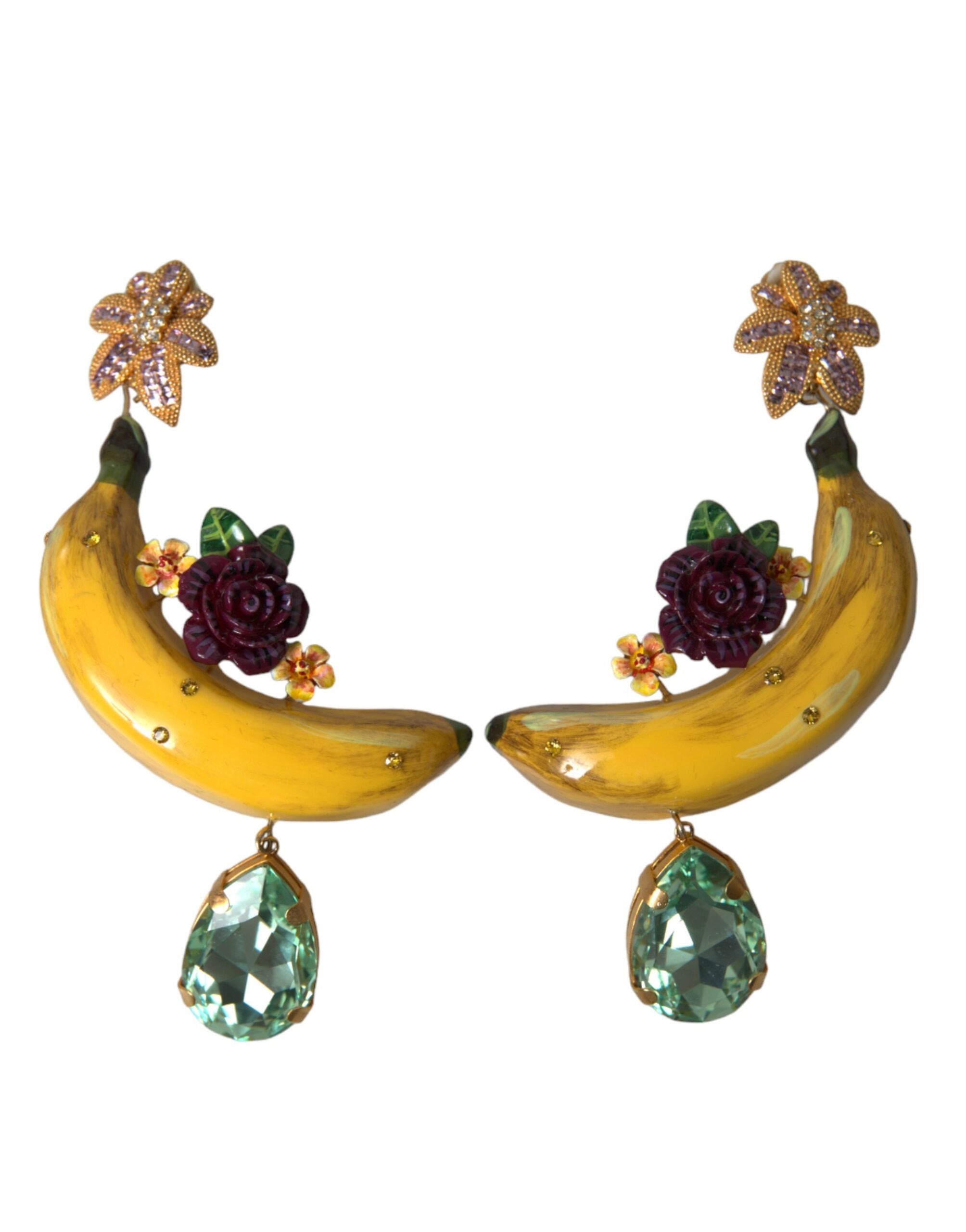 Dolce & Gabbana Chic Clip-On Banana Dangle Earrings Glam Steals