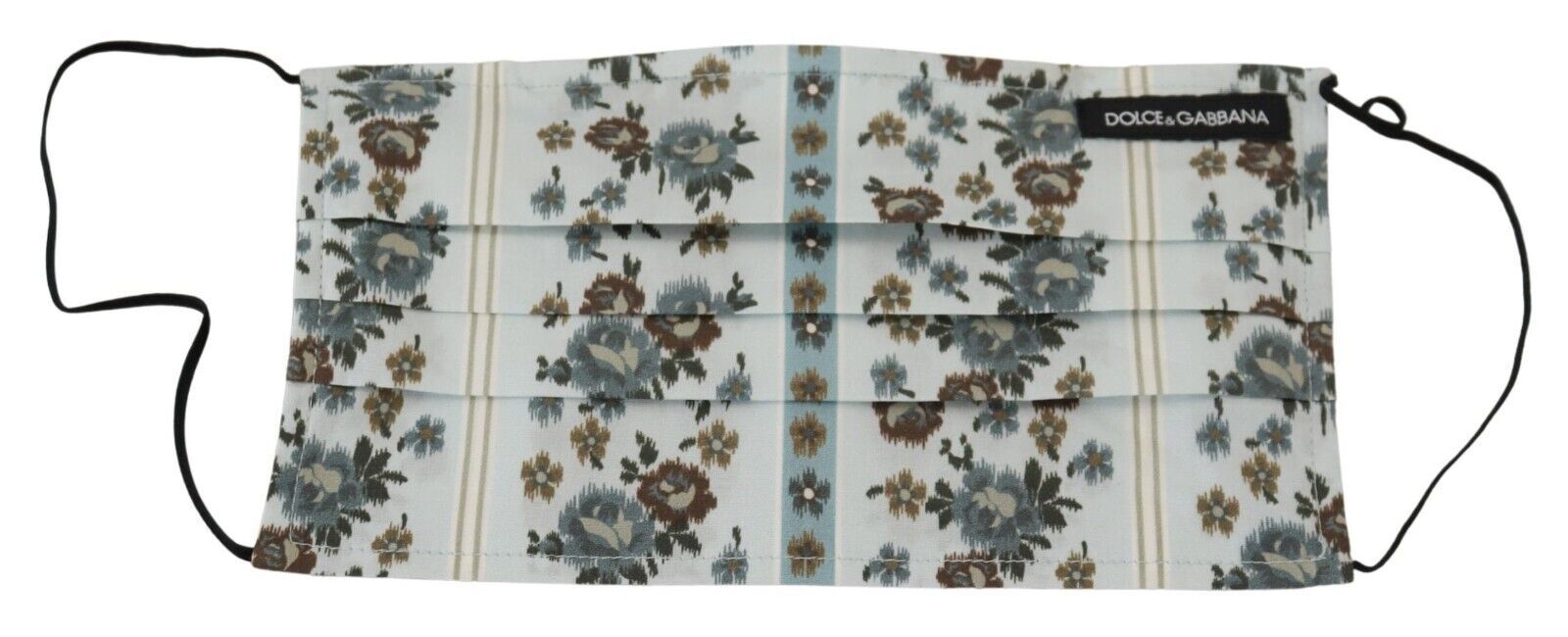 Dolce & Gabbana Chic Floral Pleated Cotton Face White Mask Glam Steals