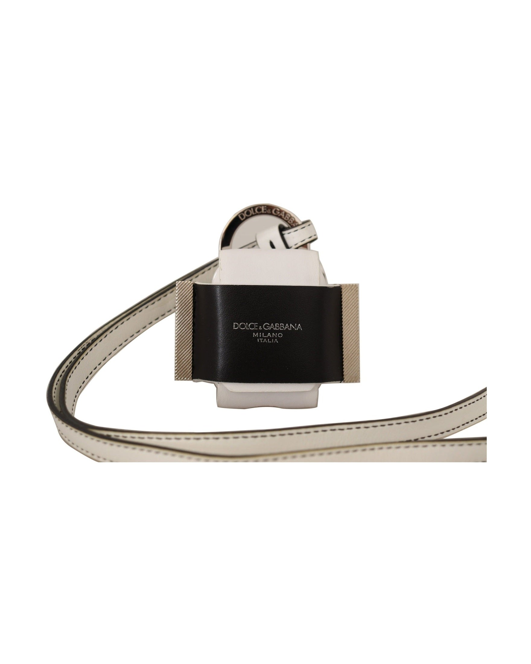 Dolce & Gabbana Chic Leather Airpods Case In Monochrome Glam Steals