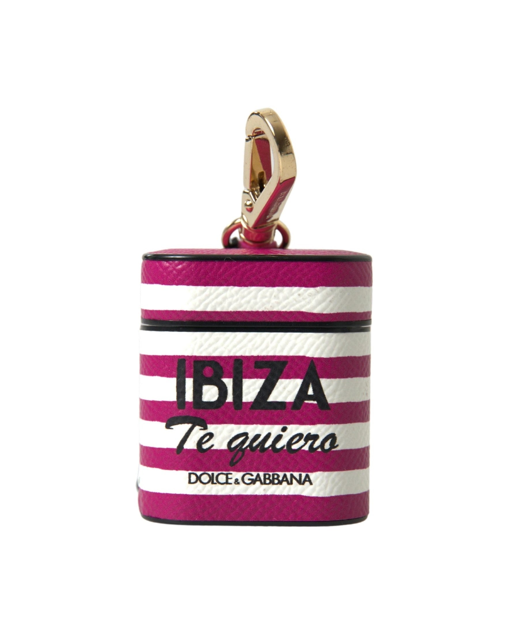 Dolce & Gabbana Chic Leather Airpods Fuchsia Case Glam Steals