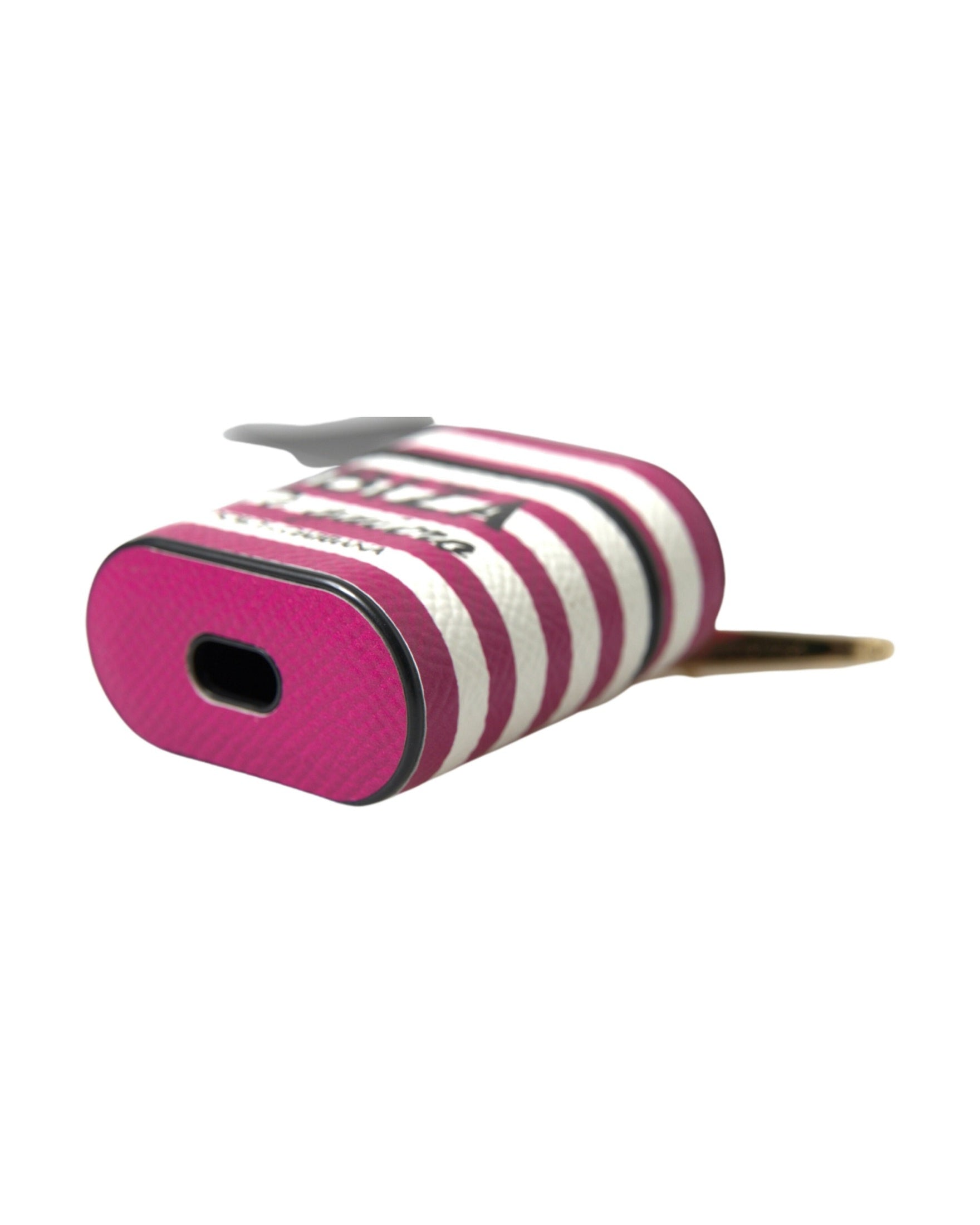 Dolce & Gabbana Chic Leather Airpods Fuchsia Case Glam Steals