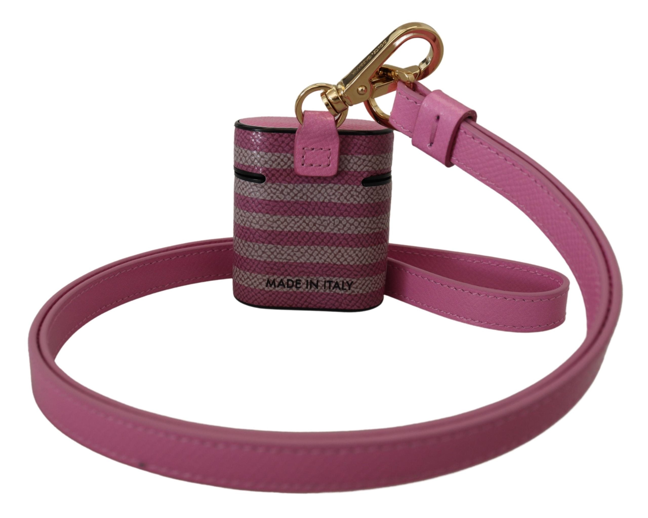 Dolce & Gabbana Chic Leather Airpods Pink Case Glam Steals