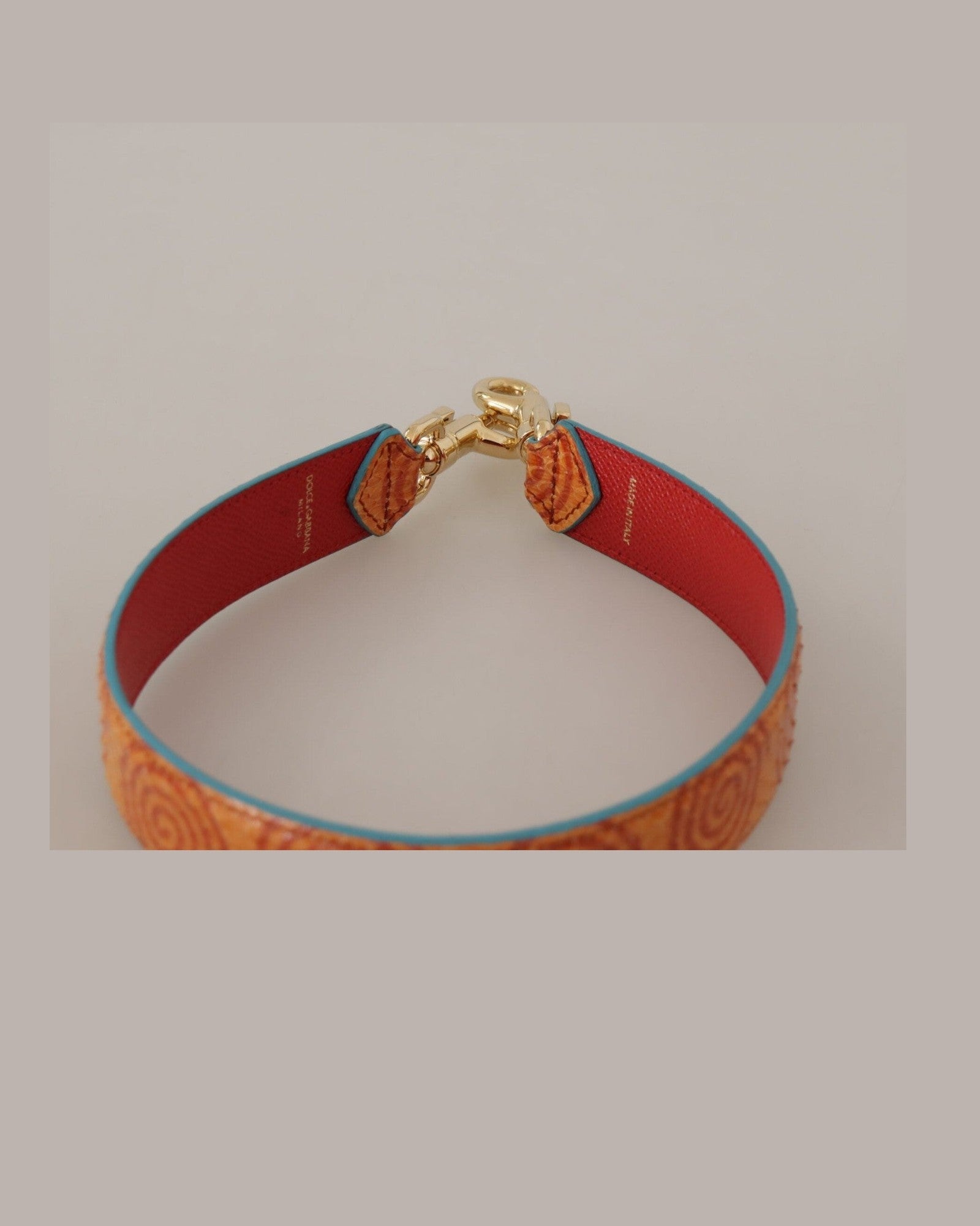 Dolce & Gabbana Chic Leather Shoulder Strap Orange Accessory Glam Steals