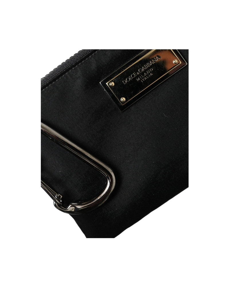 Dolce & Gabbana Chic Nylon-Leather Designer Pouch Glam Steals