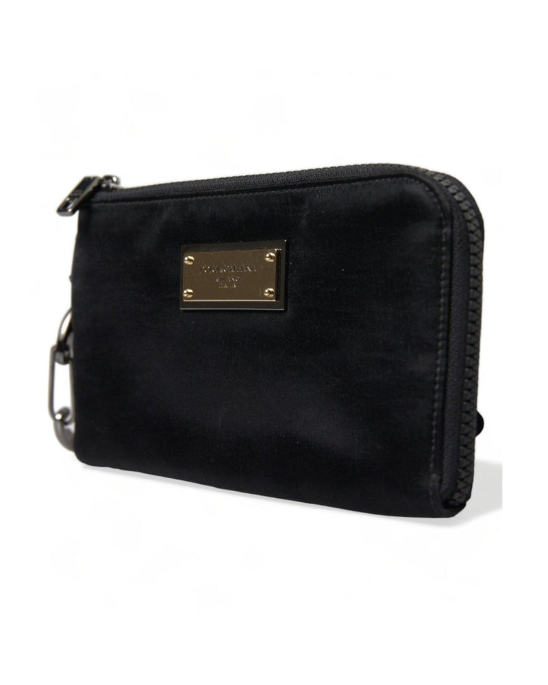 Dolce & Gabbana Chic Nylon-Leather Designer Pouch Glam Steals