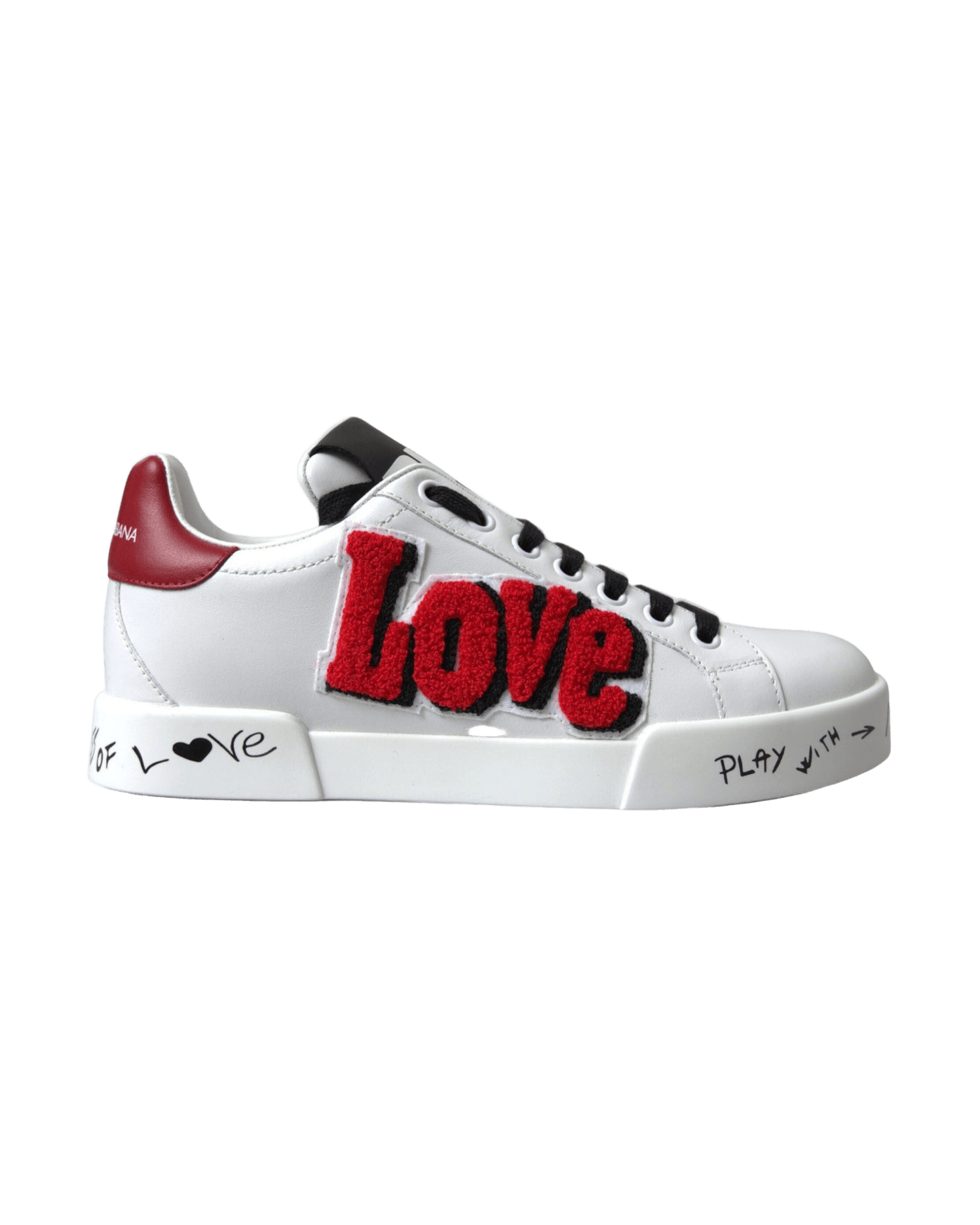 Dolce & Gabbana White Chic Portofino Leather Sneakers Sneakers