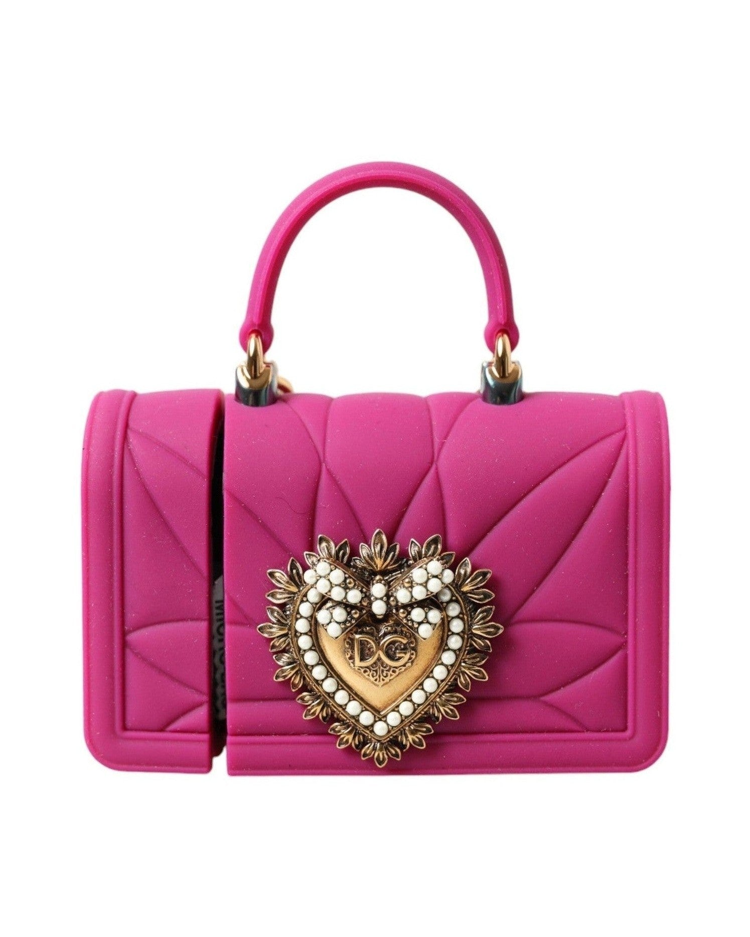 Dolce & Gabbana Chic Quilted Silicone Airpods Case - Pink Gold & Glam Steals