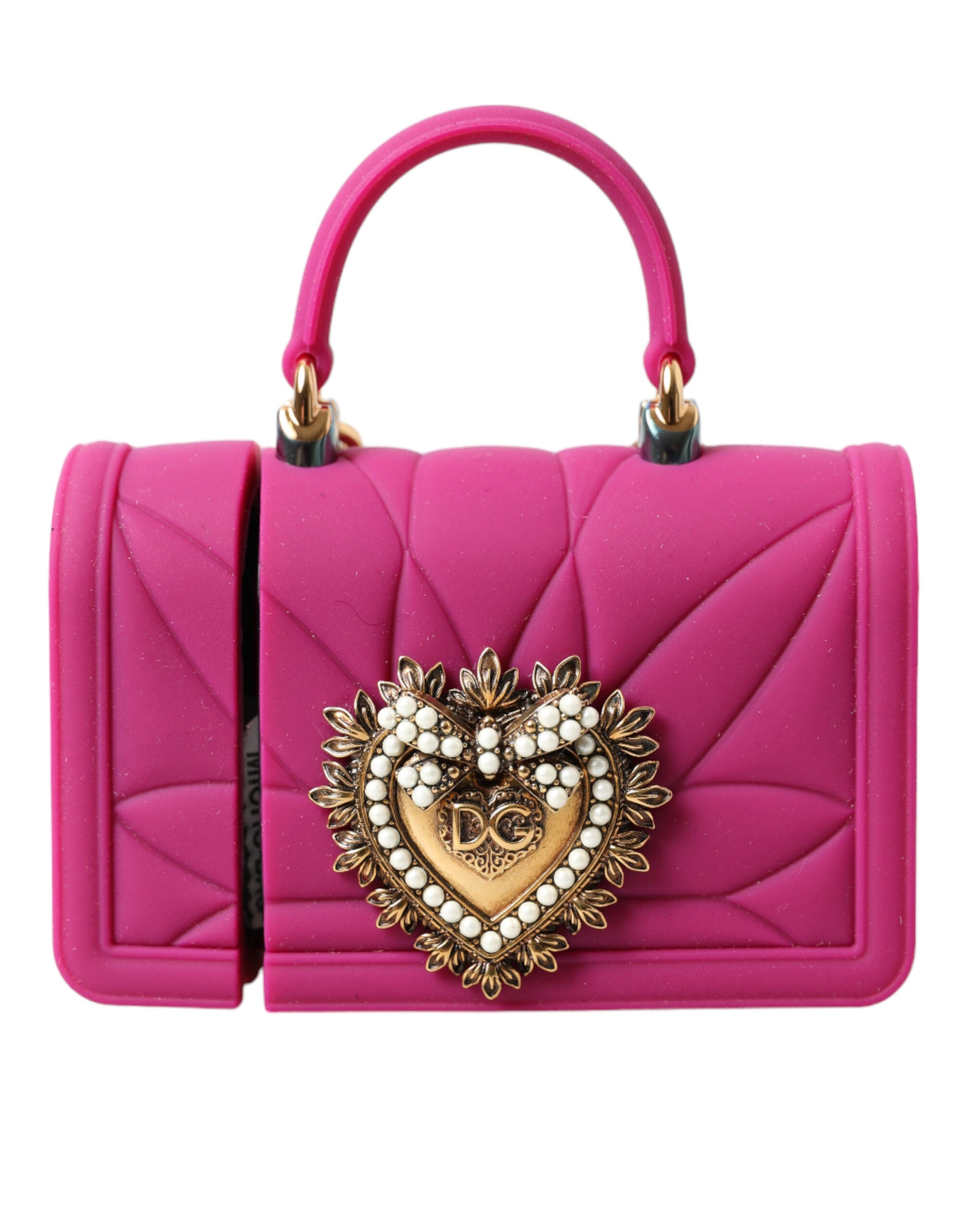 Dolce & Gabbana Chic Quilted Silicone Airpods Case - Pink Gold & Glam Steals