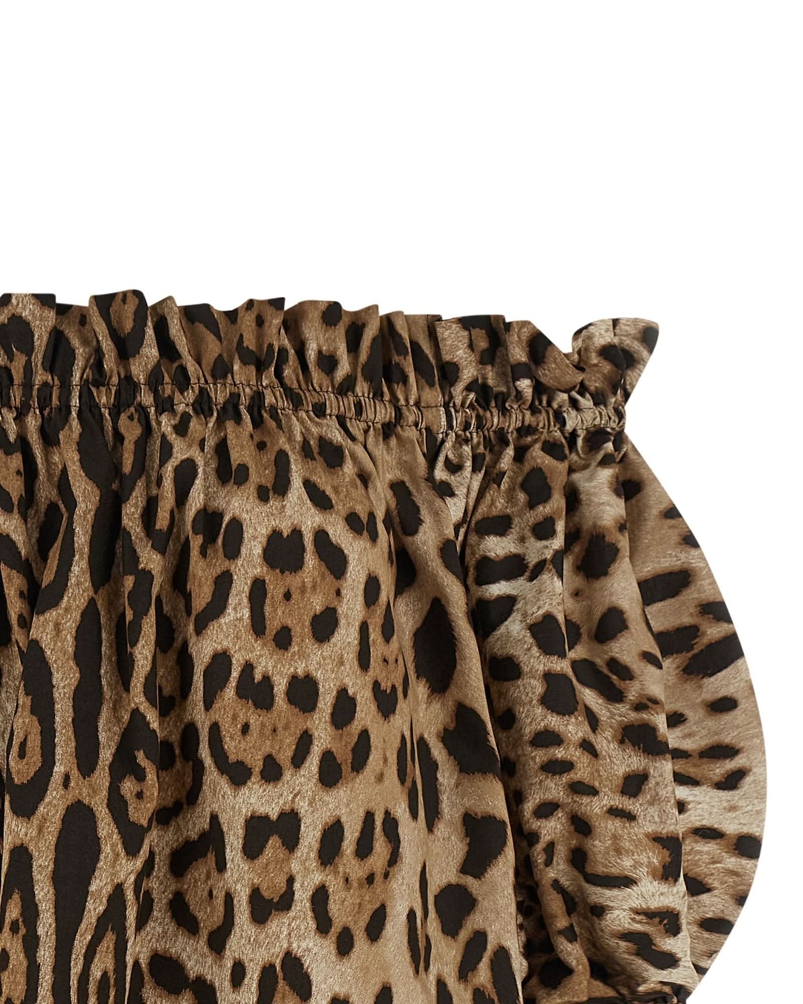 Dolce & Gabbana Cotton Animal Print Top Glam Steals