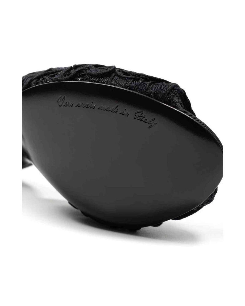 Dolce & Gabbana Cotton Black Sandal Glam Steals