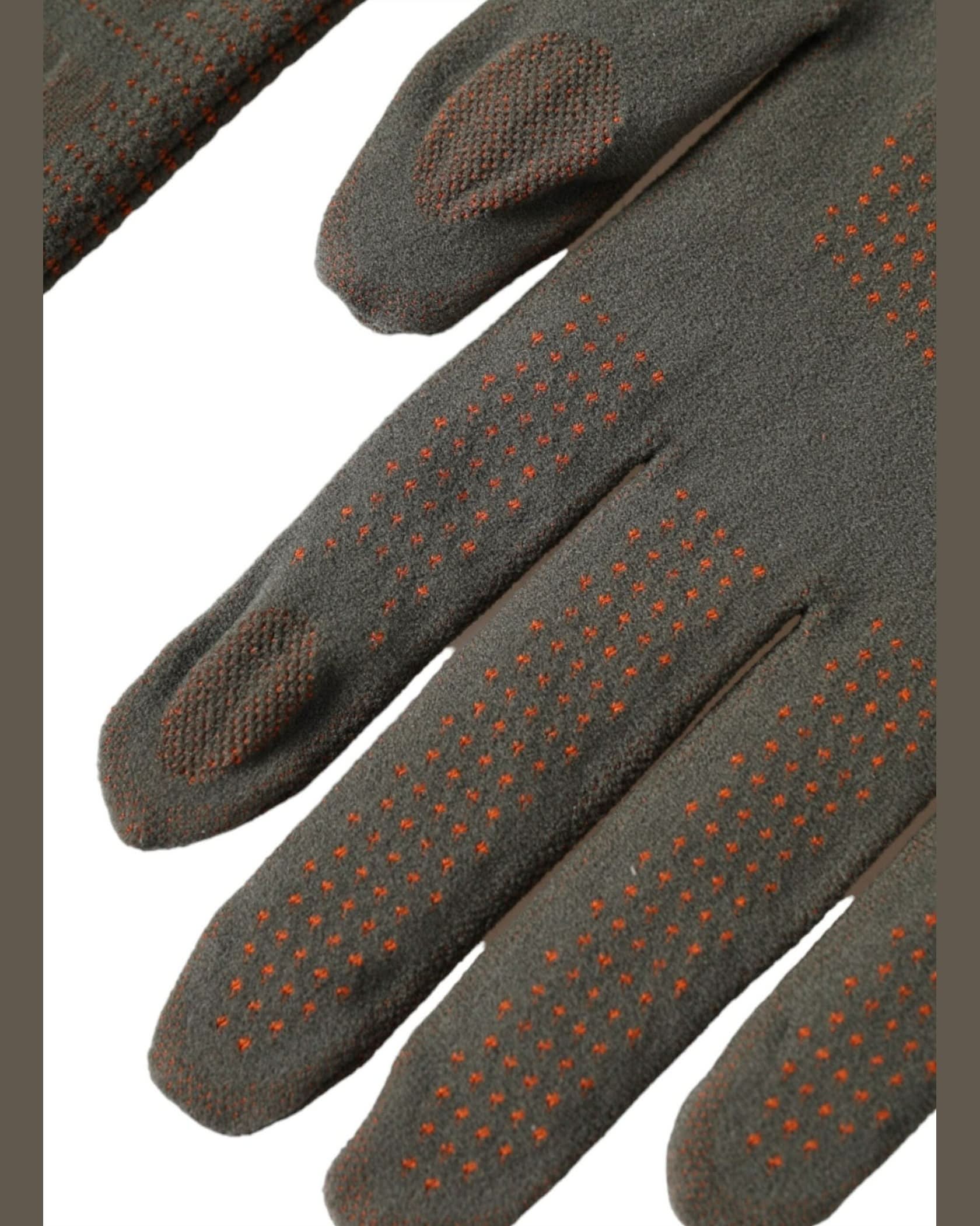 Dolce & Gabbana Cotton Stretch Wrist Length Brown Gloves Gloves & Mittens