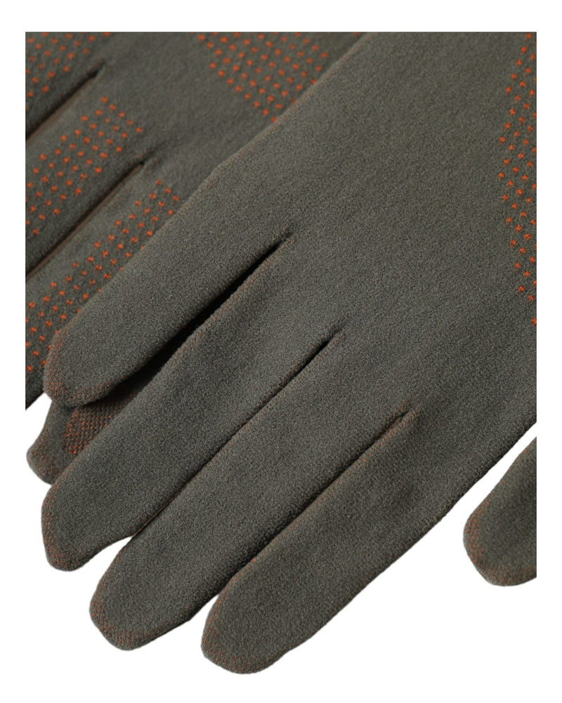 Dolce & Gabbana Cotton Stretch Wrist Length Brown Gloves Gloves & Mittens