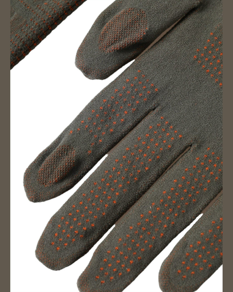 Dolce & Gabbana Cotton Stretch Wrist Length Brown Gloves Glam Steals