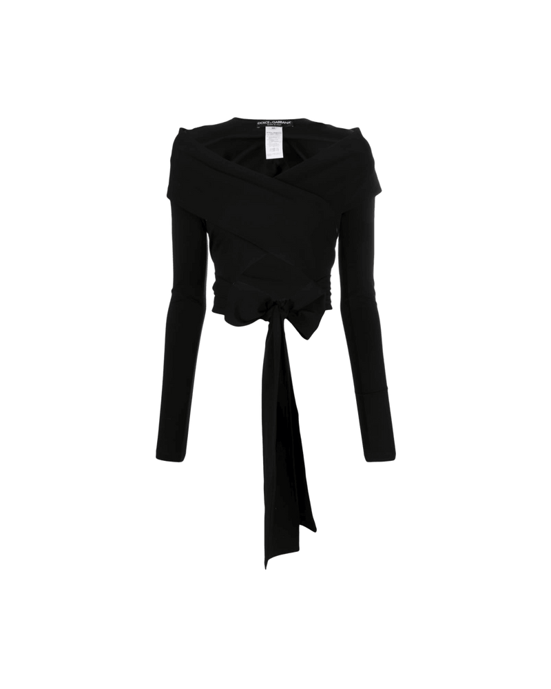 Dolce & Gabbana Cut Out Wrap Top Glam Steals