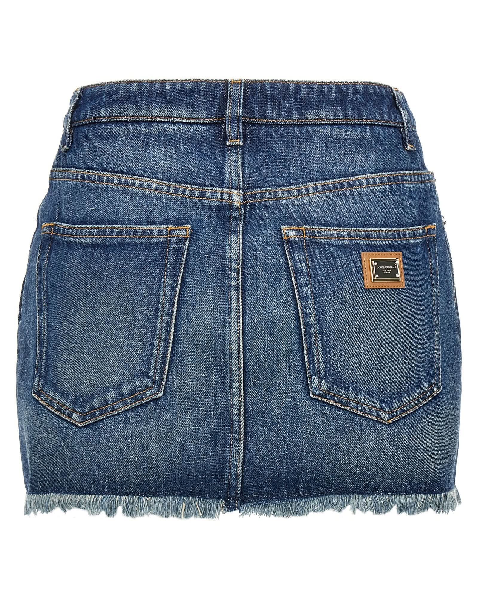 Dolce & Gabbana Denim Mini Skirt Glam Steals