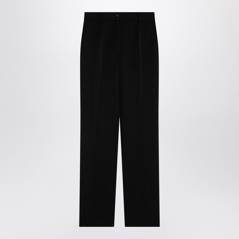 Dolce & Gabbana Dolce&Gabbana Black wool gabardine tuxedo trousers Glam Steals