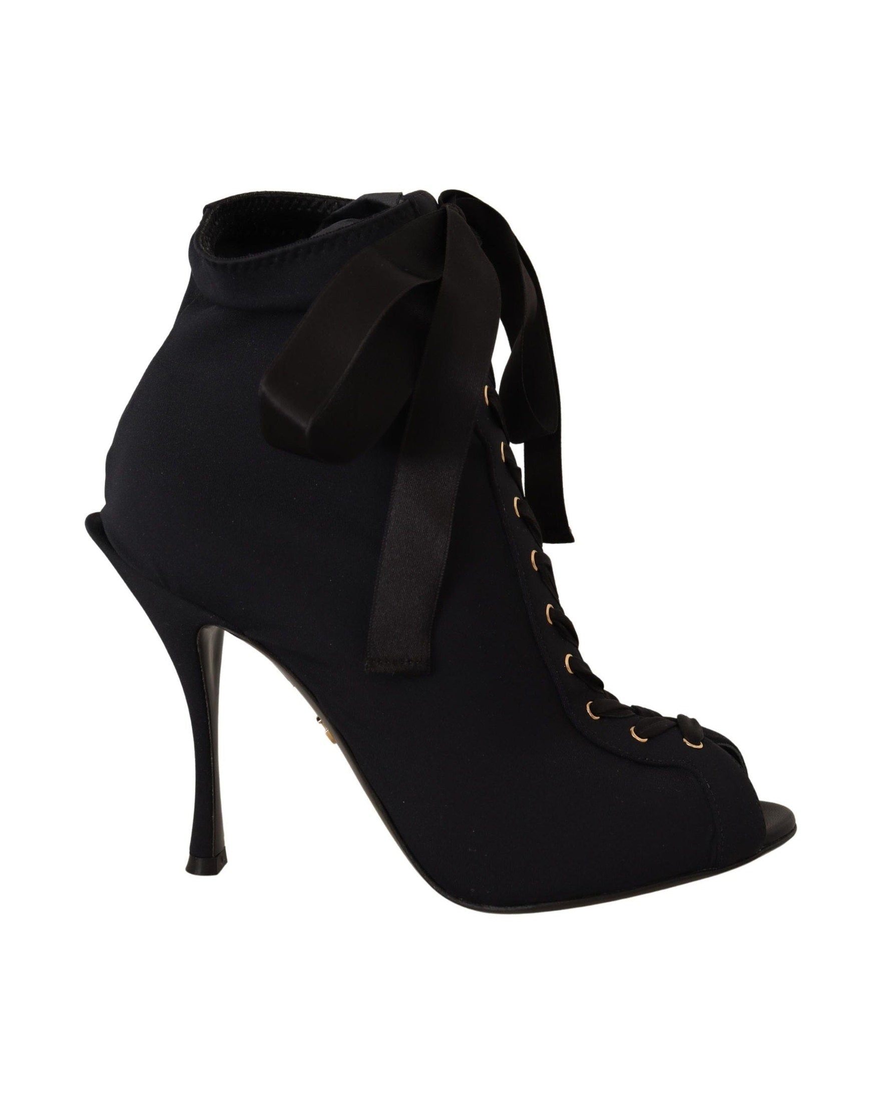 Dolce & Gabbana Elegant Ankle Open Toe Heel Boots Glam Steals