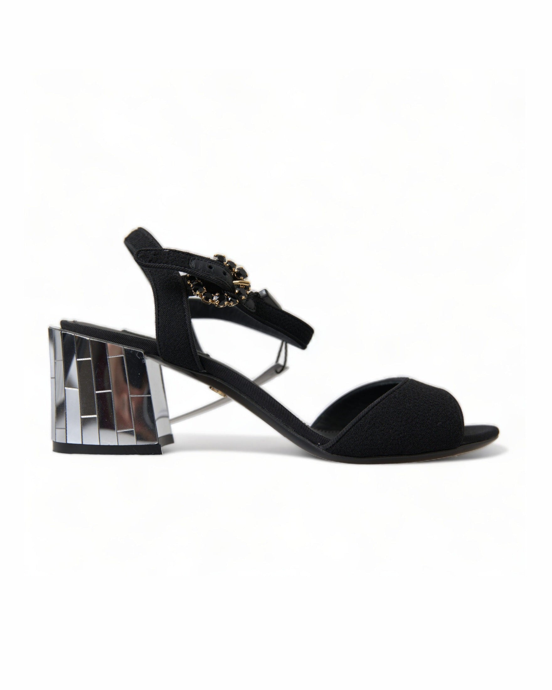 Dolce & Gabbana Elegant Ankle Strap Sandals With Mirror Heels Glam Steals