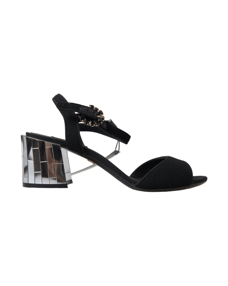 Dolce & Gabbana Elegant Ankle Strap Sandals With Mirror Heels Glam Steals