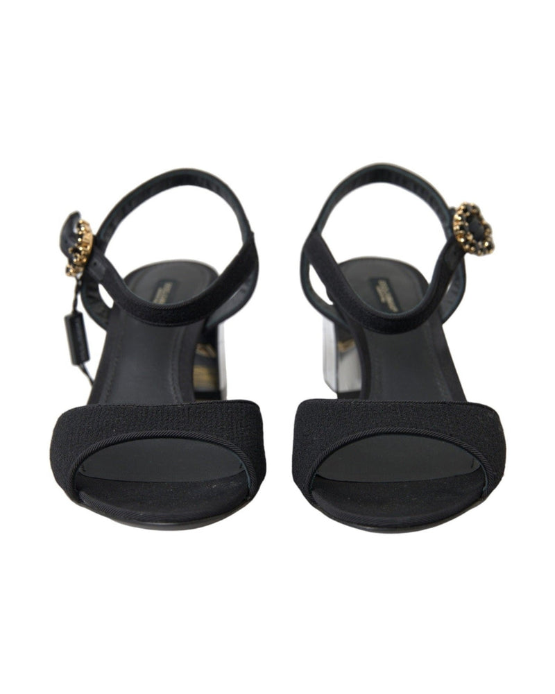Dolce & Gabbana Elegant Ankle Strap Sandals With Mirror Heels Glam Steals