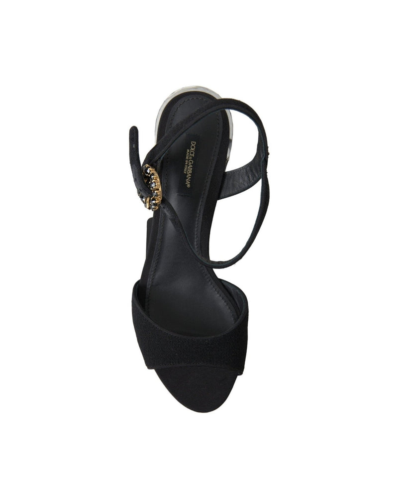 Dolce & Gabbana Elegant Ankle Strap Sandals With Mirror Heels Glam Steals
