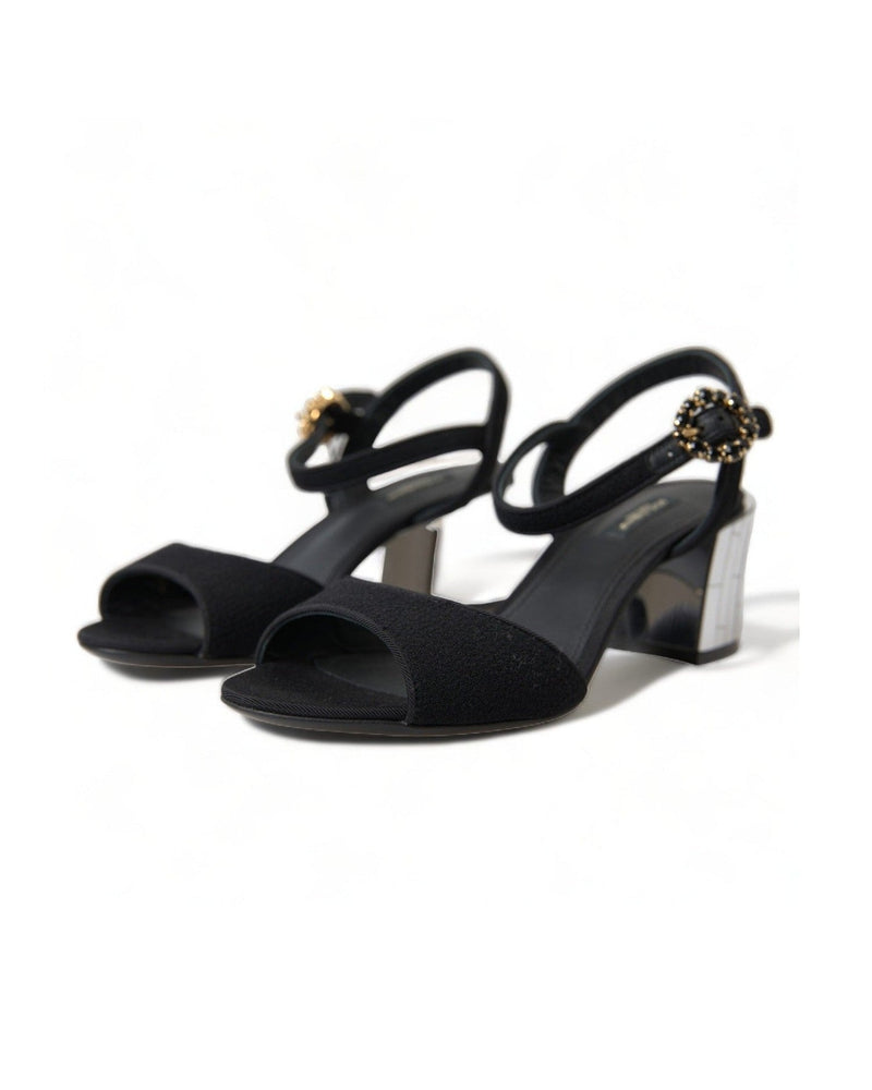 Dolce & Gabbana Elegant Ankle Strap Sandals With Mirror Heels Glam Steals