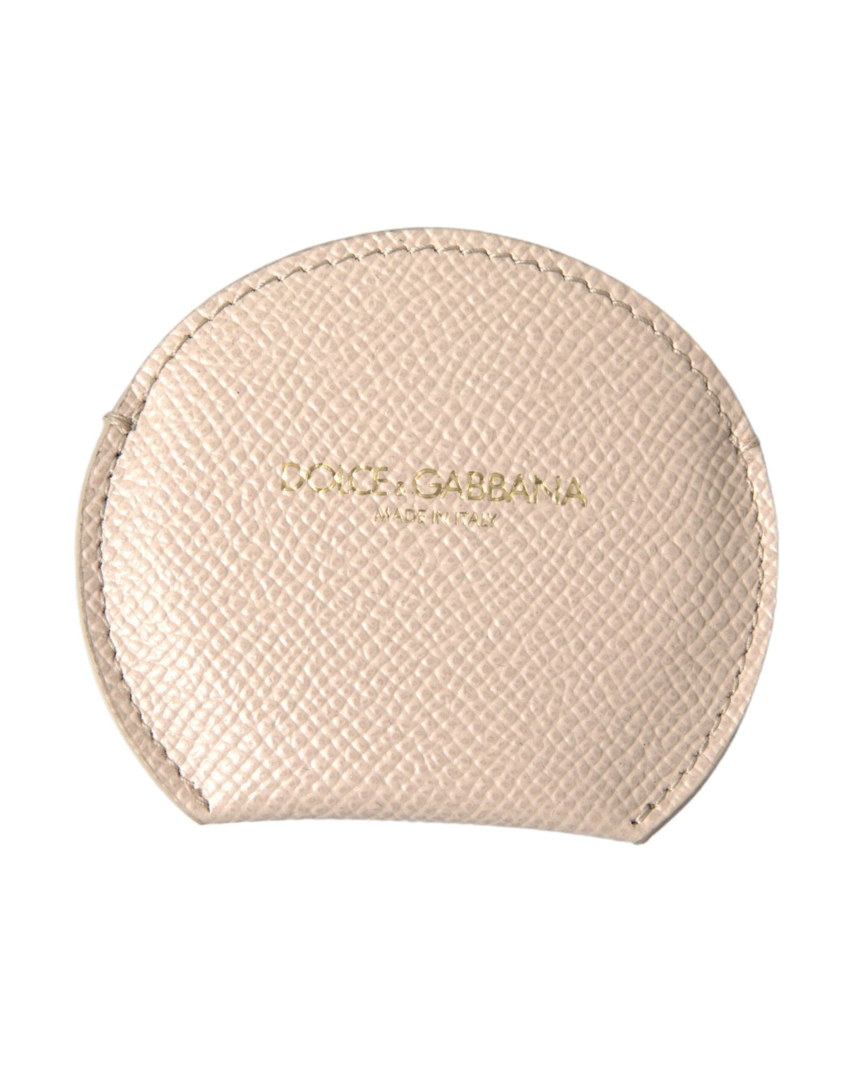 Dolce & Gabbana Elegant Calfskin Leather Hand Mirror Holder Glam Steals