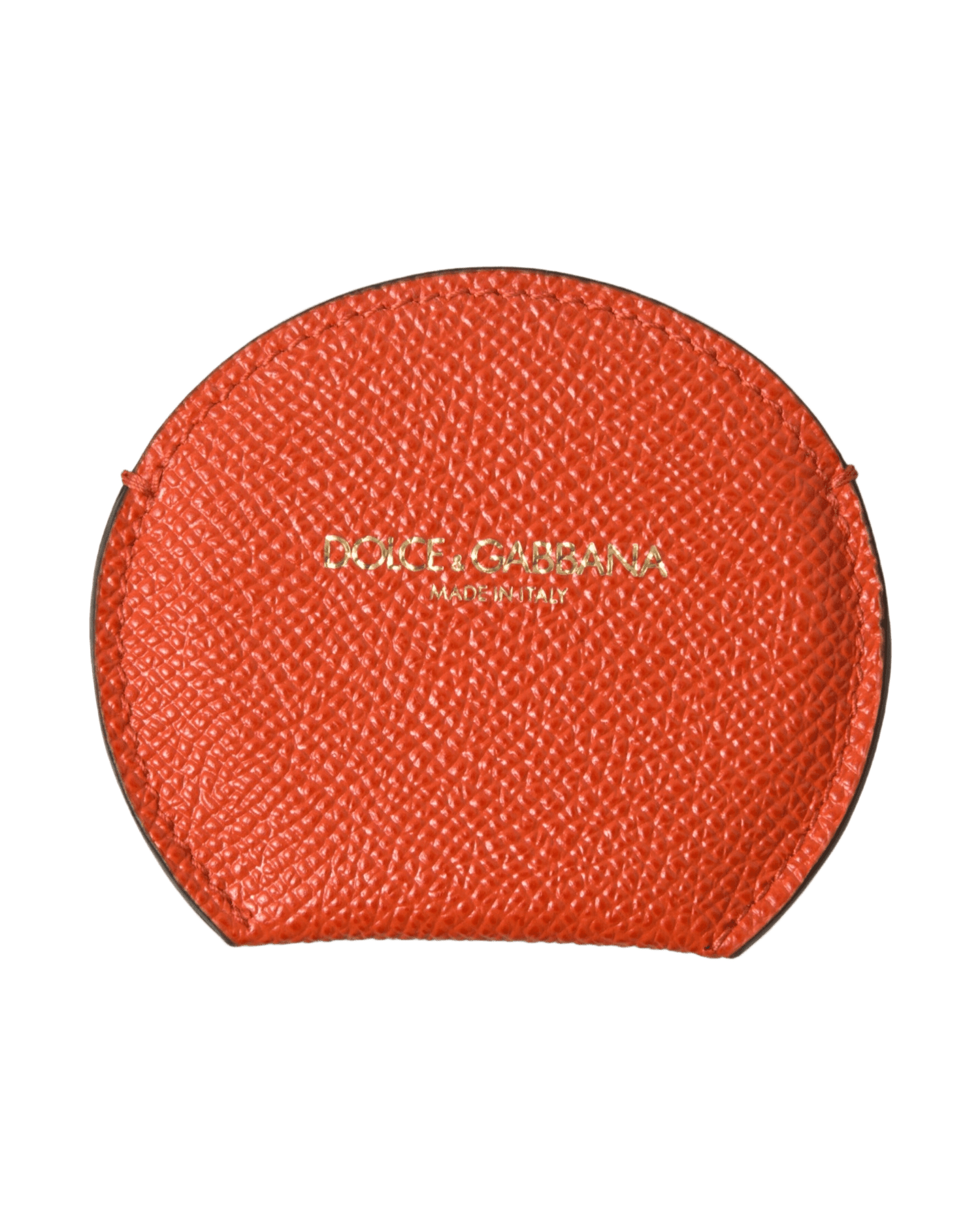 Dolce & Gabbana Elegant Calfskin Mirror Orange Holder Glam Steals