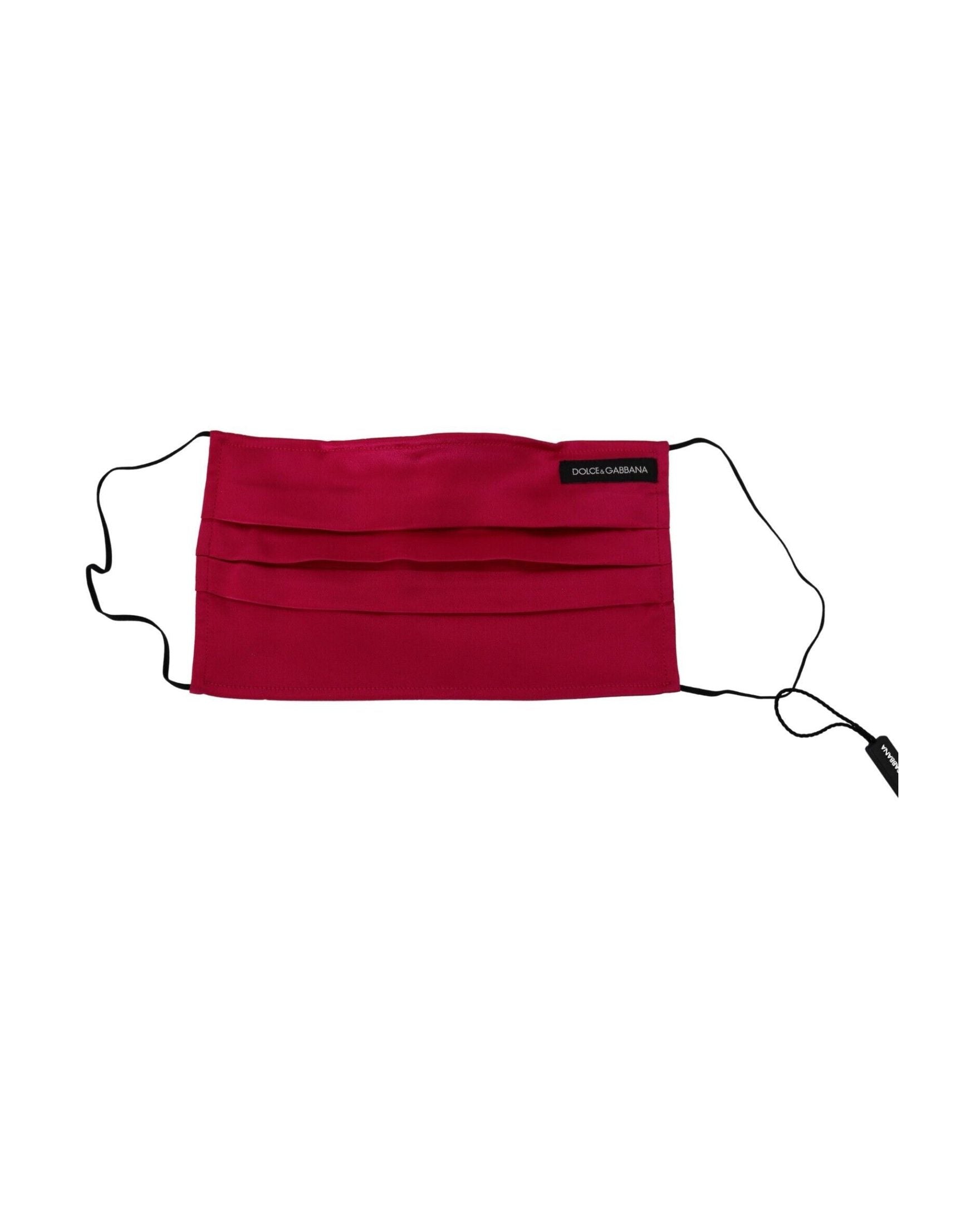 Dolce & Gabbana Elegant Cotton Pleated Face Red Mask Glam Steals