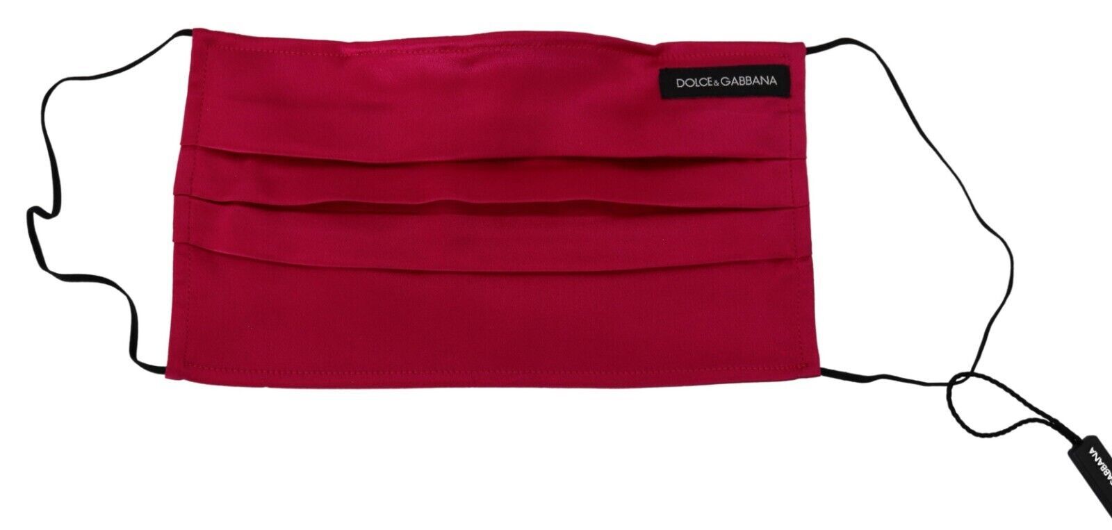 Dolce & Gabbana Elegant Cotton Pleated Face Red Mask Glam Steals