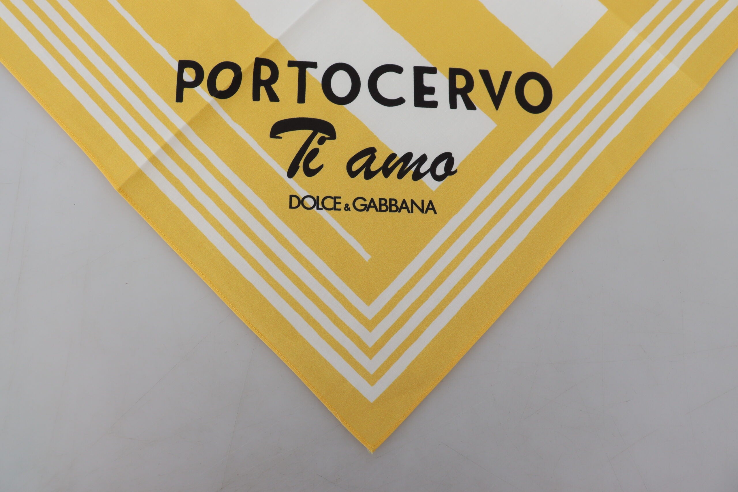 Dolce & Gabbana Elegant Cotton Square Yellow Scarf Glam Steals
