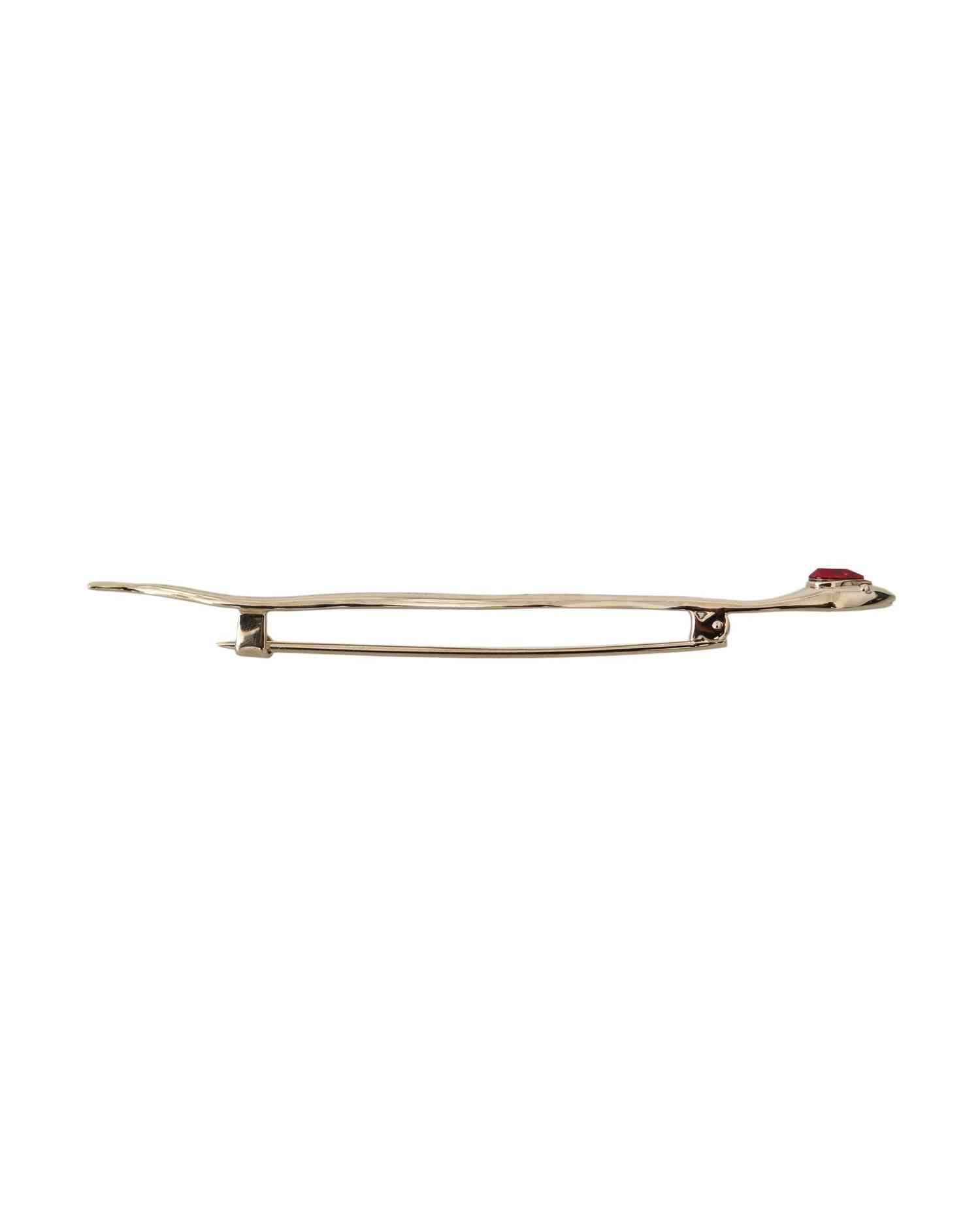 Dolce & Gabbana Elegant Crystal Brooch Silver Pin Glam Steals