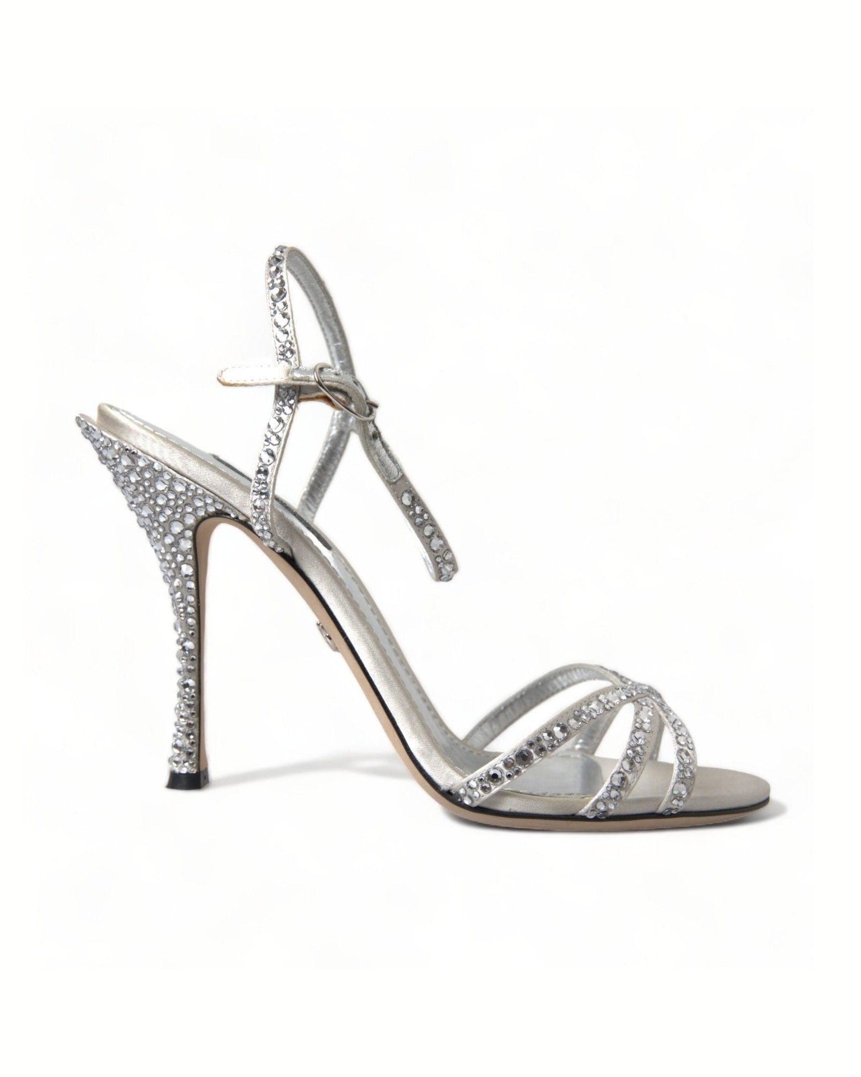 Dolce & Gabbana Elegant Crystal Embellished Heels Sandals Glam Steals
