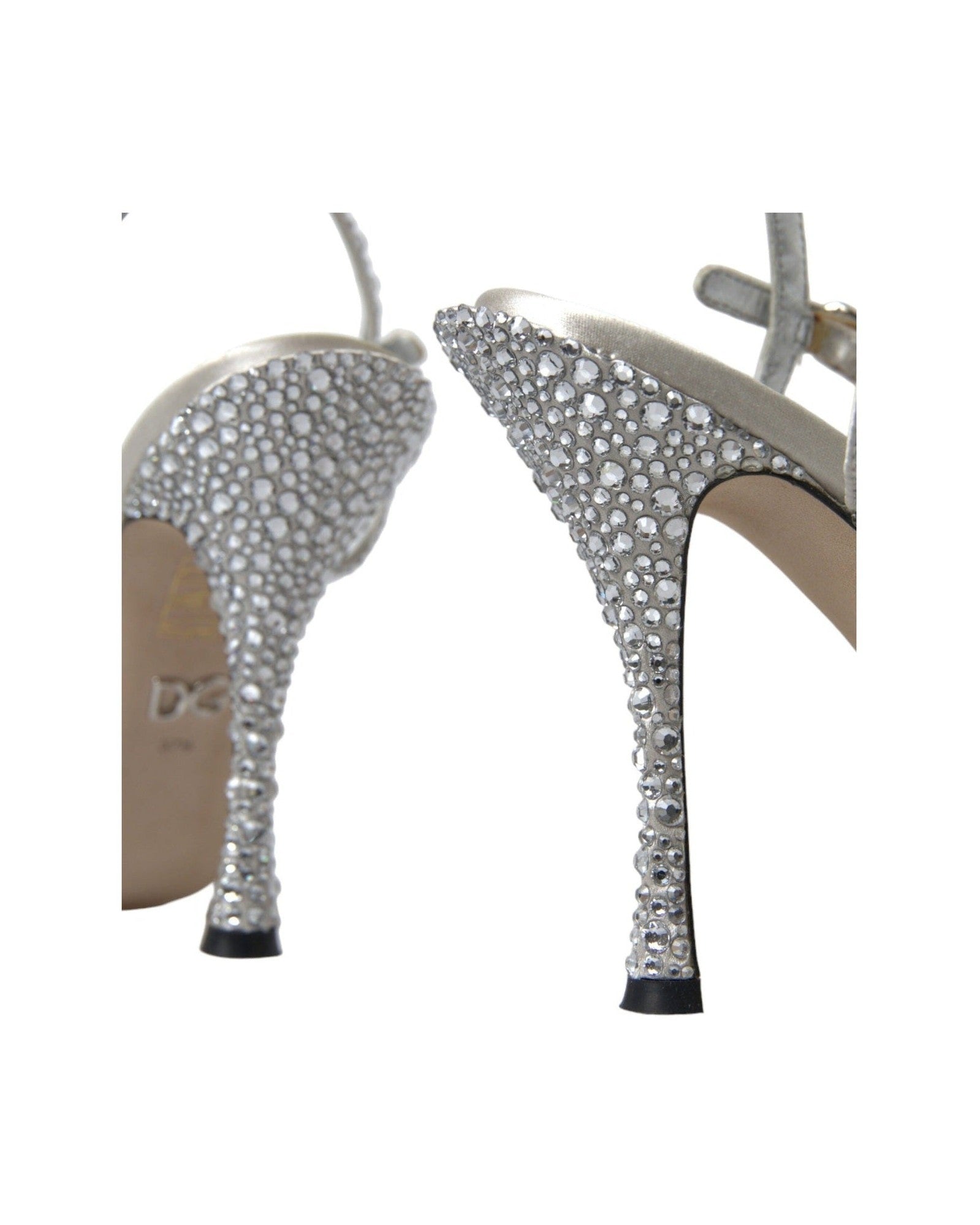 Dolce & Gabbana Elegant Crystal Embellished Heels Sandals Glam Steals
